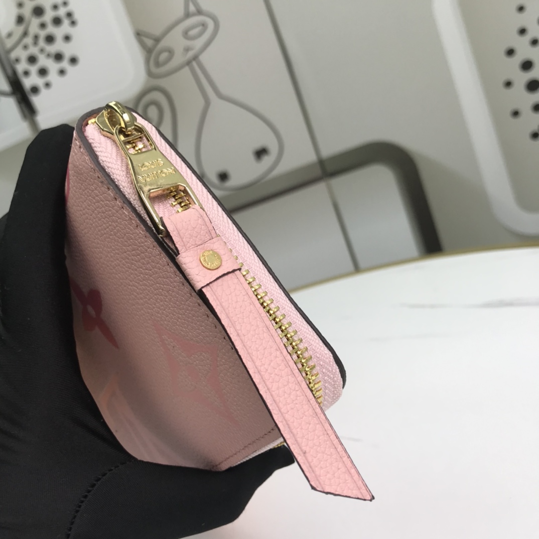 Louis Vuitton Zippy Wallet Pink/Blue/Brown-3