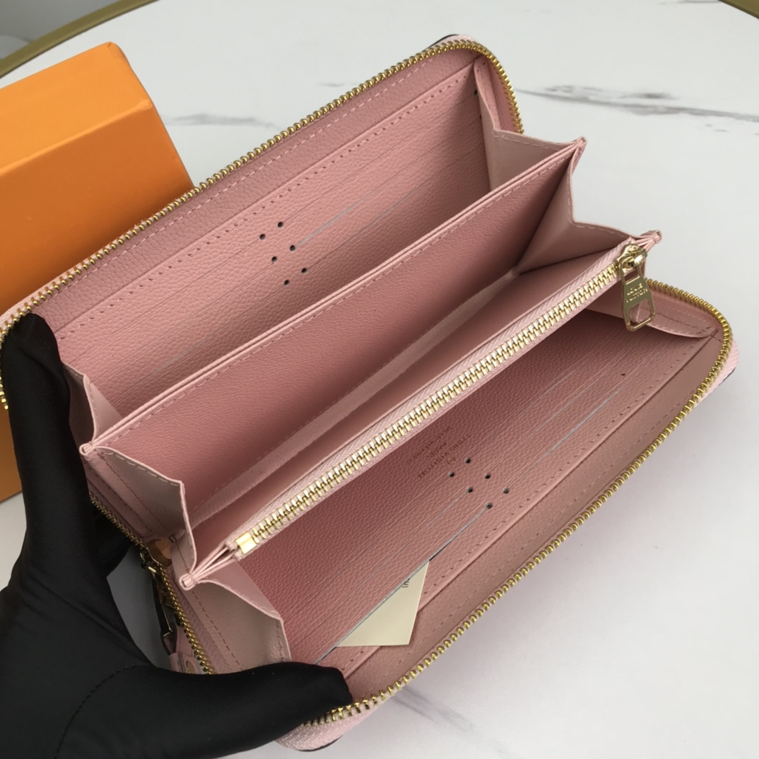 Louis Vuitton Zippy Wallet Pink/Blue/Brown-4