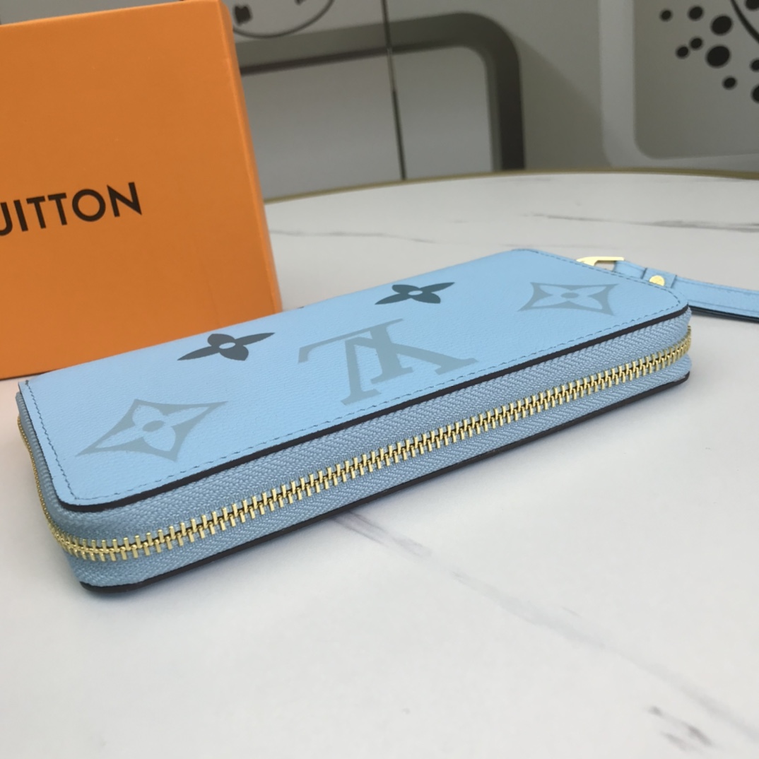 Louis Vuitton Zippy Wallet Pink/Blue/Brown-6