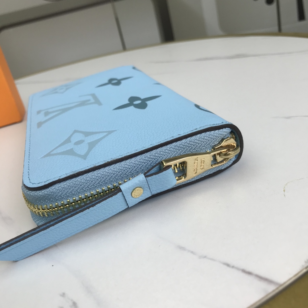Louis Vuitton Zippy Wallet Pink/Blue/Brown-7