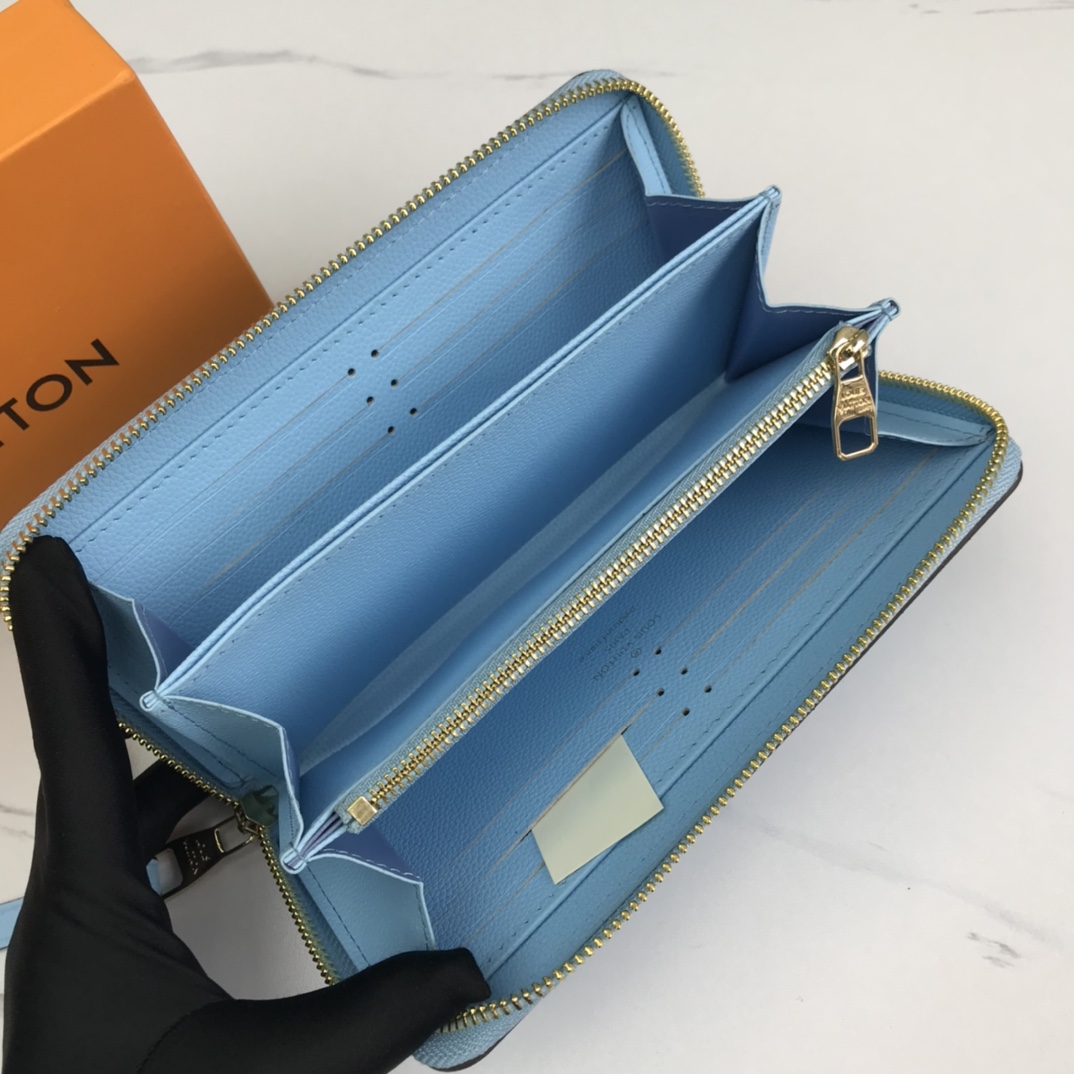 Louis Vuitton Zippy Wallet Pink/Blue/Brown-8