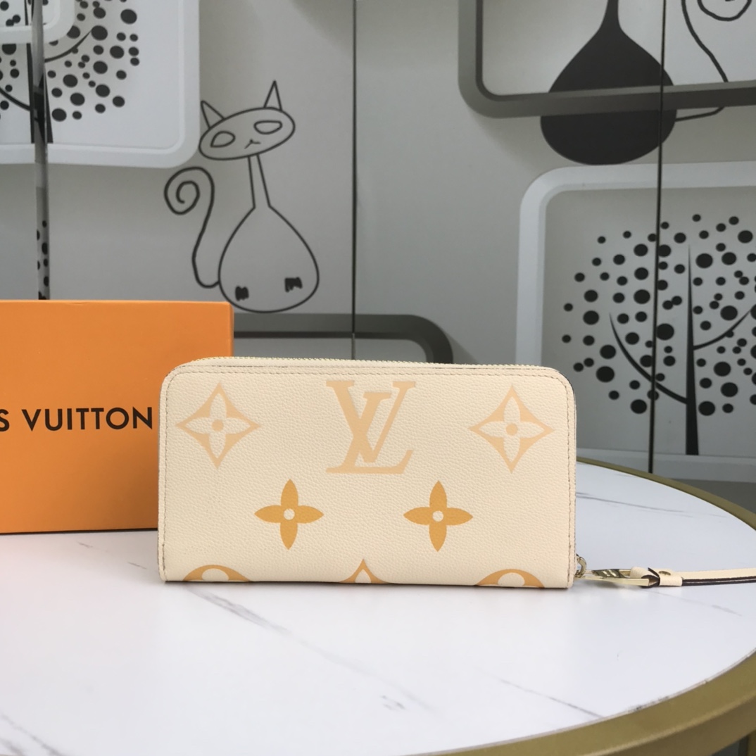 Louis Vuitton Zippy Wallet Pink/Blue/Brown-9
