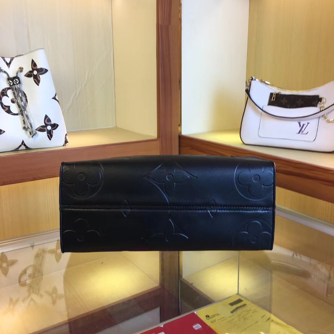 Luis Vuitton Leopard-Impint Sides Onthgo Black/Brown-2