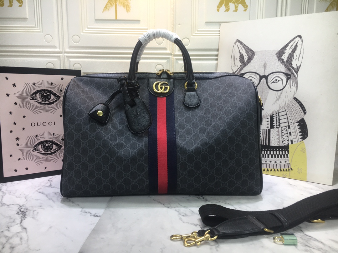 Gucci Ophidia Medium Carry-On Duffle Beige/Negro-5