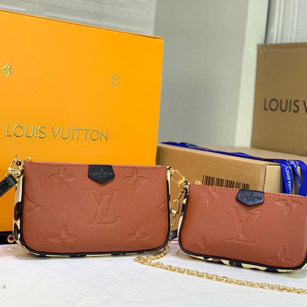 Louis Vuitton Leopard Multi Pochette AccessOires M58520 Black/Brown-8