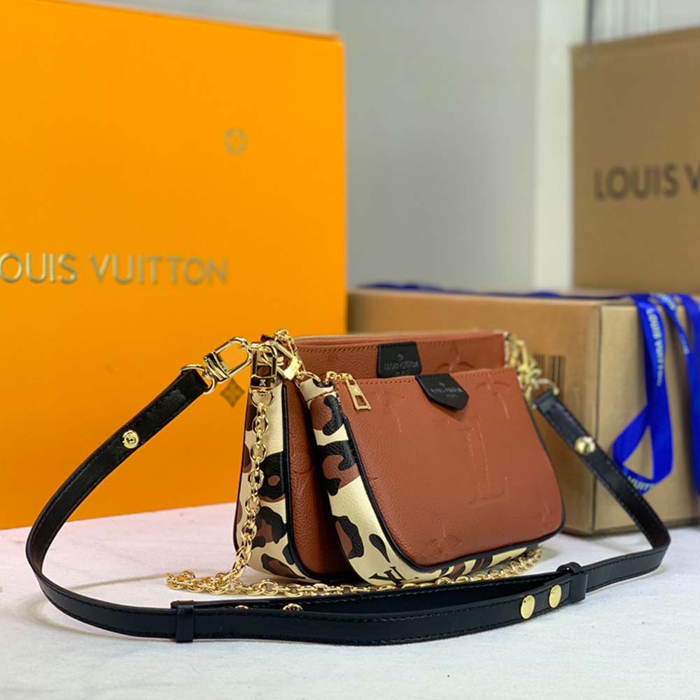 Louis Vuitton Leopard Multi Pochette AccessOires M58520 Black/Brown-10