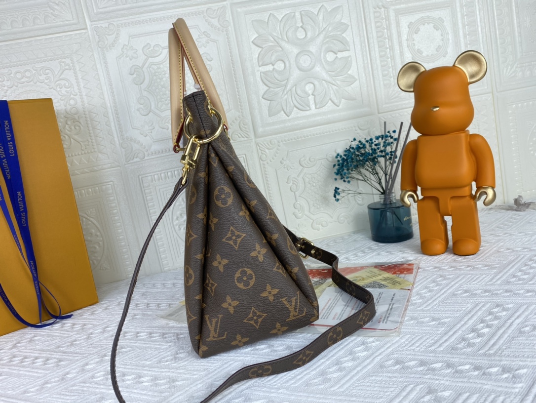 Louis Vuitton Pallas MM Monogram Negro/Rojo/Pink-1