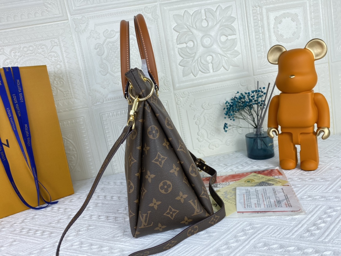 Louis Vuitton Pallas MM Monogram Negro/Rojo/Pink-5