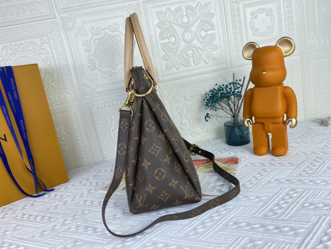 Louis Vuitton Pallas MM Monogram Negro/Rojo/Pink-9