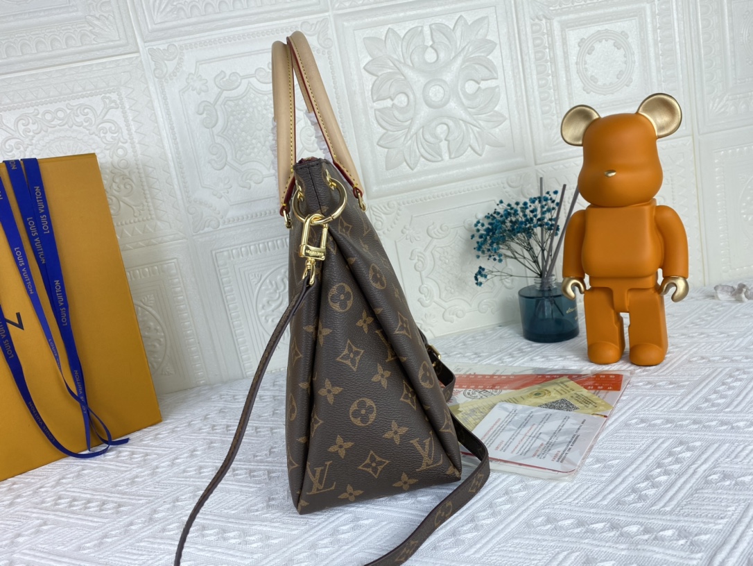 Louis Vuitton Pallas MM Monogram Negro/Rojo/Pink-17