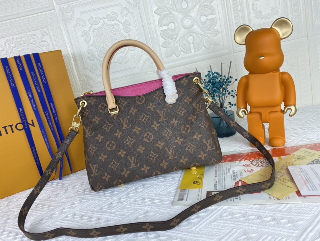 Louis Vuitton Pallas BB negro/rojo/rosa-5