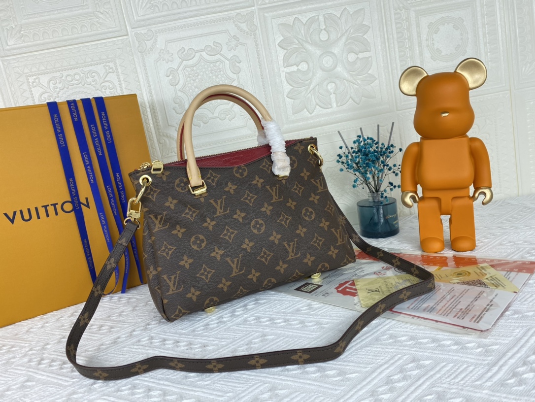Louis Vuitton Pallas BB negro/rojo/rosa-13