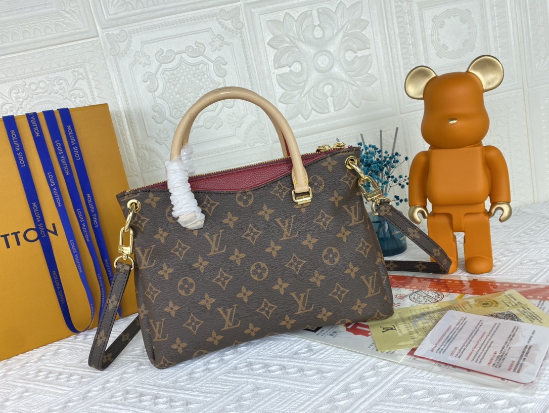 Louis Vuitton Pallas BB negro/rojo/rosa-14