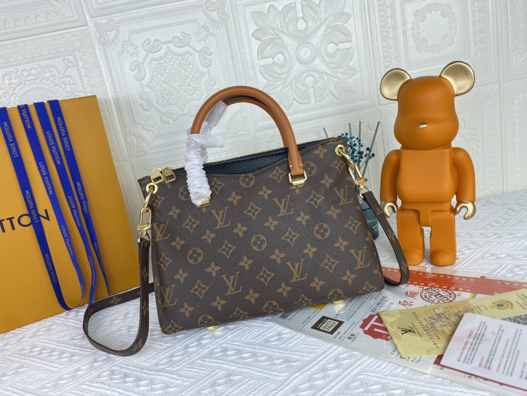 Louis Vuitton Pallas BB negro/rojo/rosa-18