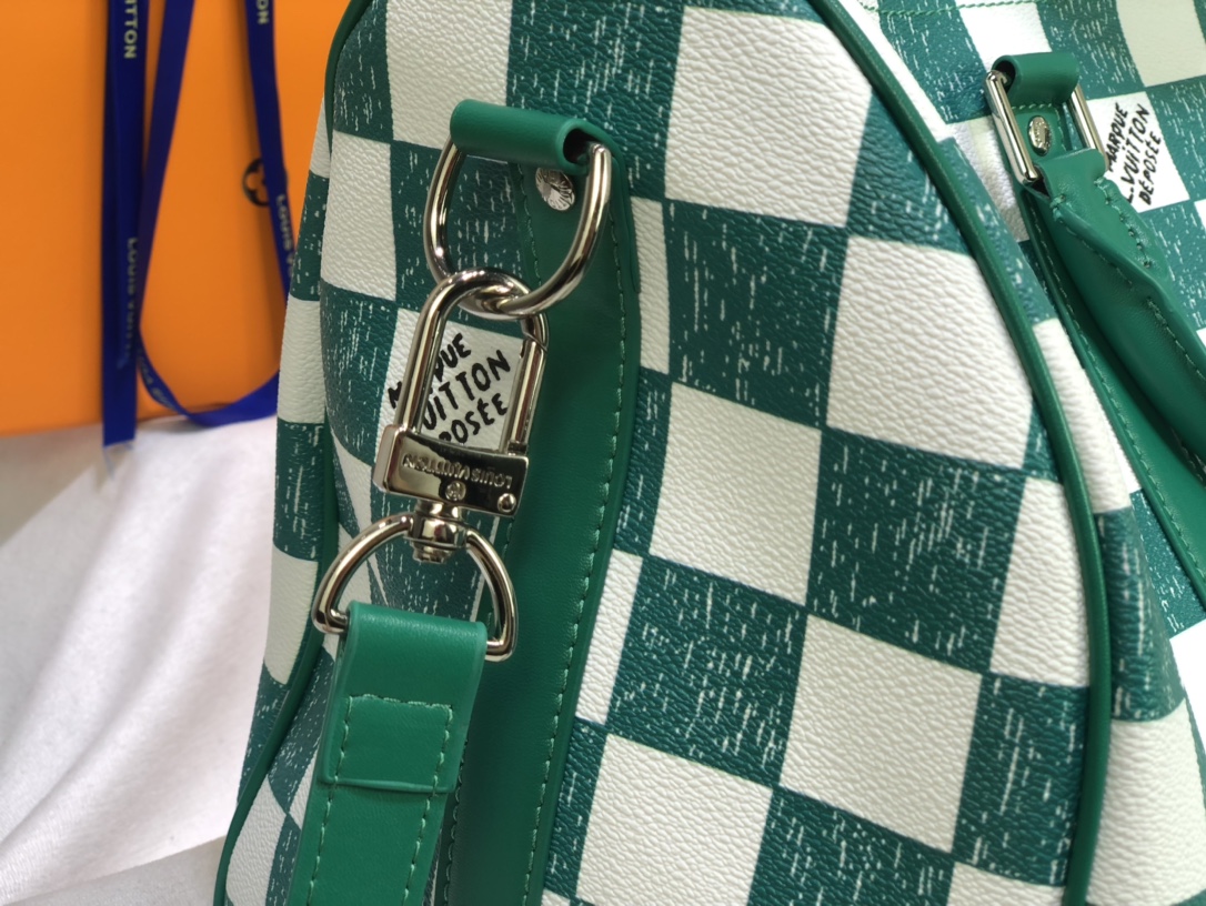 Louis Vuitton Keepall Bandouliere 45 Verde/Negro-3