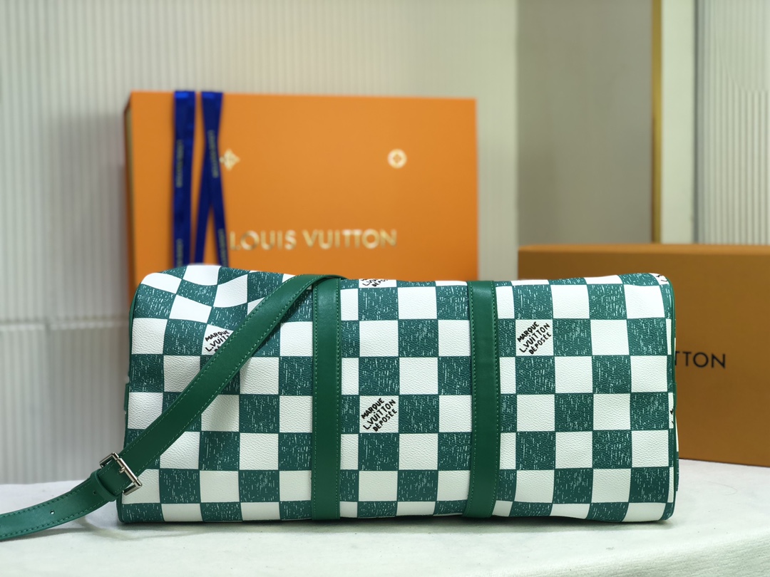 Louis Vuitton Keepall Bandouliere 45 Verde/Negro-4