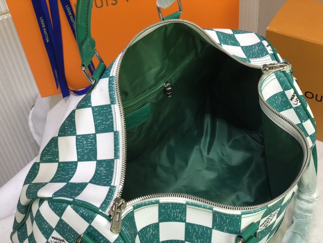 Louis Vuitton Keepall Bandouliere 45 Verde/Negro-5