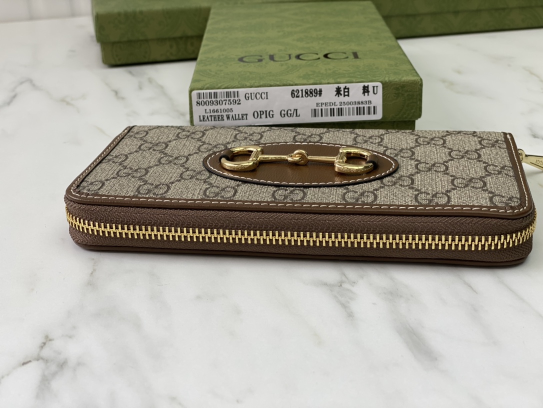 Gucci Horsebit 1955 Zip alrededor de la billetera-3
