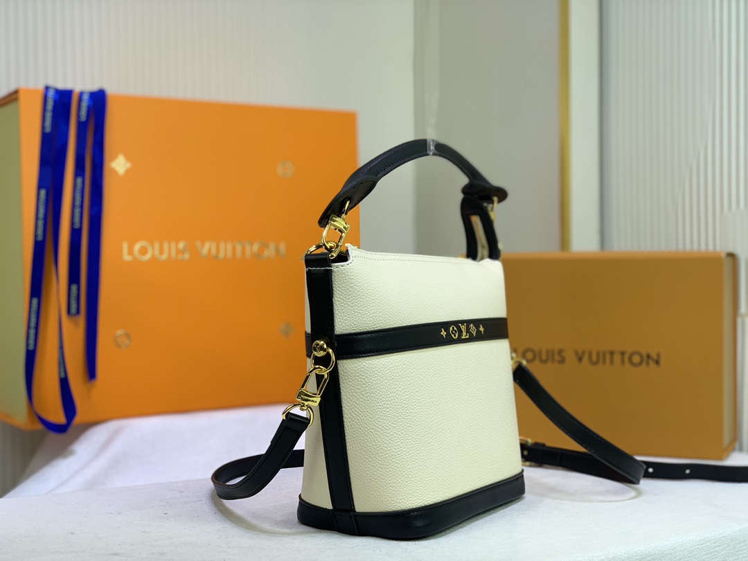 Louis Vuitton Cruiser PM Bolsa Black/White-6