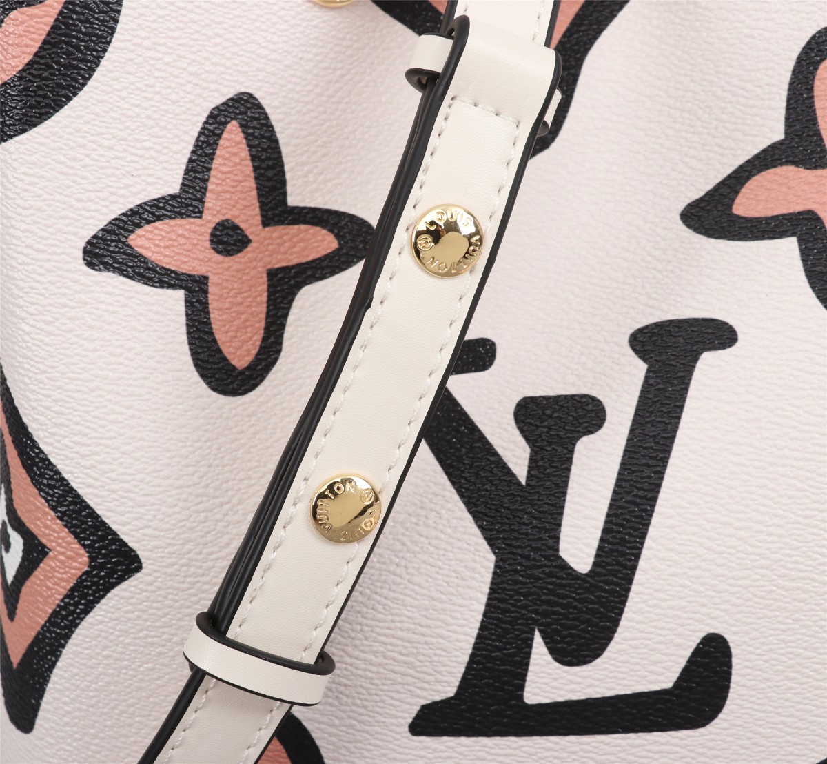 Louis Vuitton Neonoe MM Backet Bolsa Negro/Blanco-9