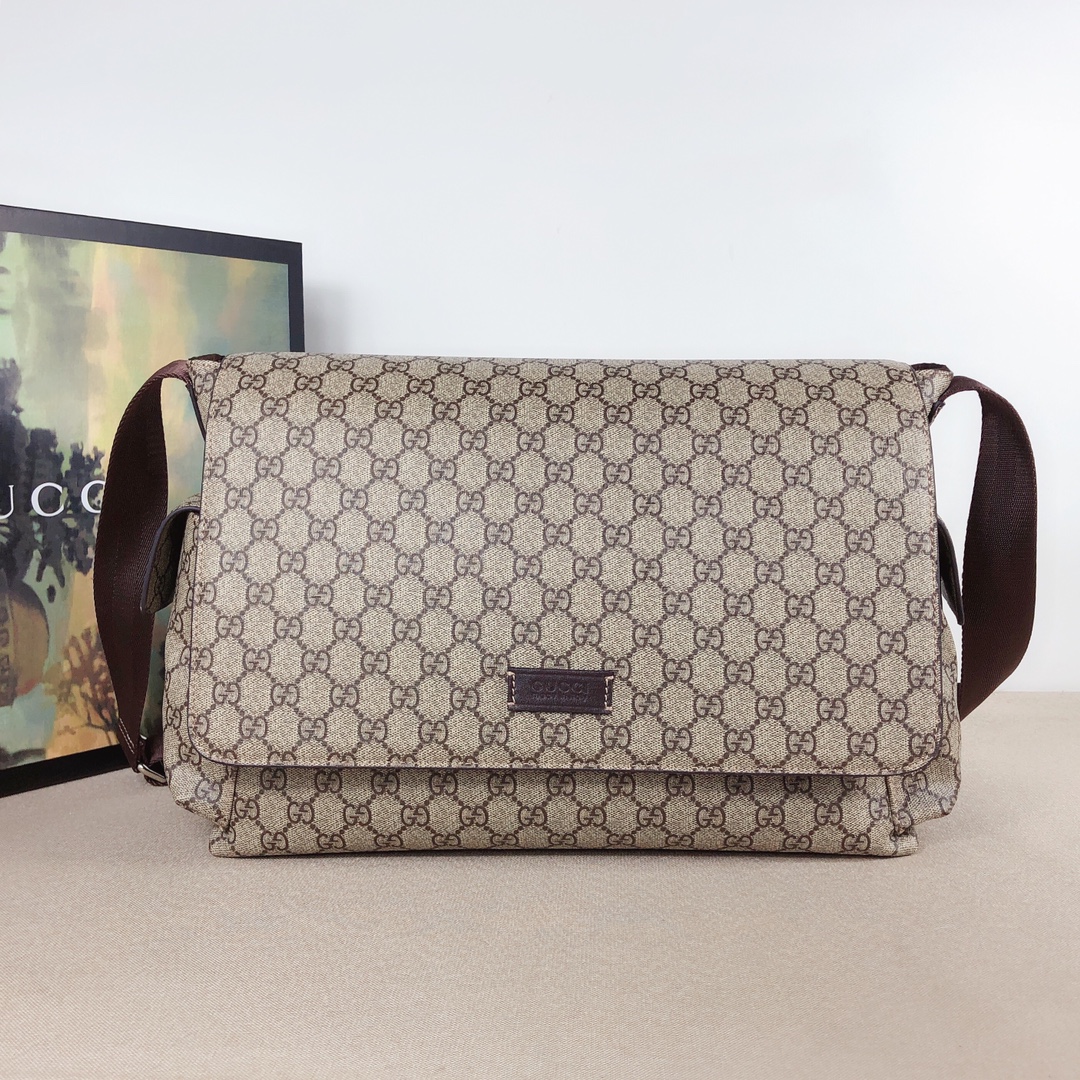 Gucci GG Plus Bolsa de pañales Negro/Gris 211131-8