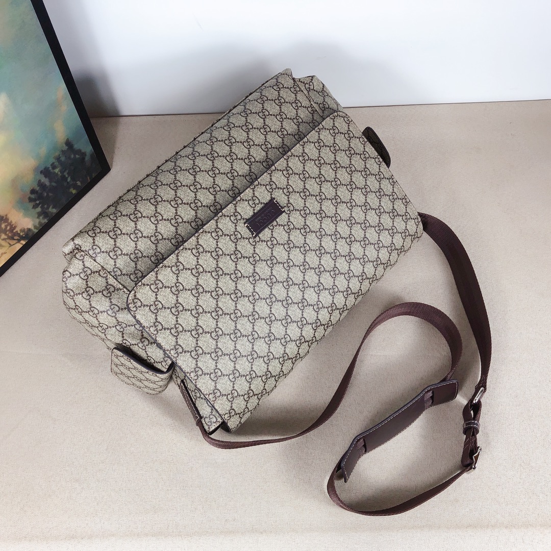 Gucci GG Plus Bolsa de pañales Negro/Gris 211131-11