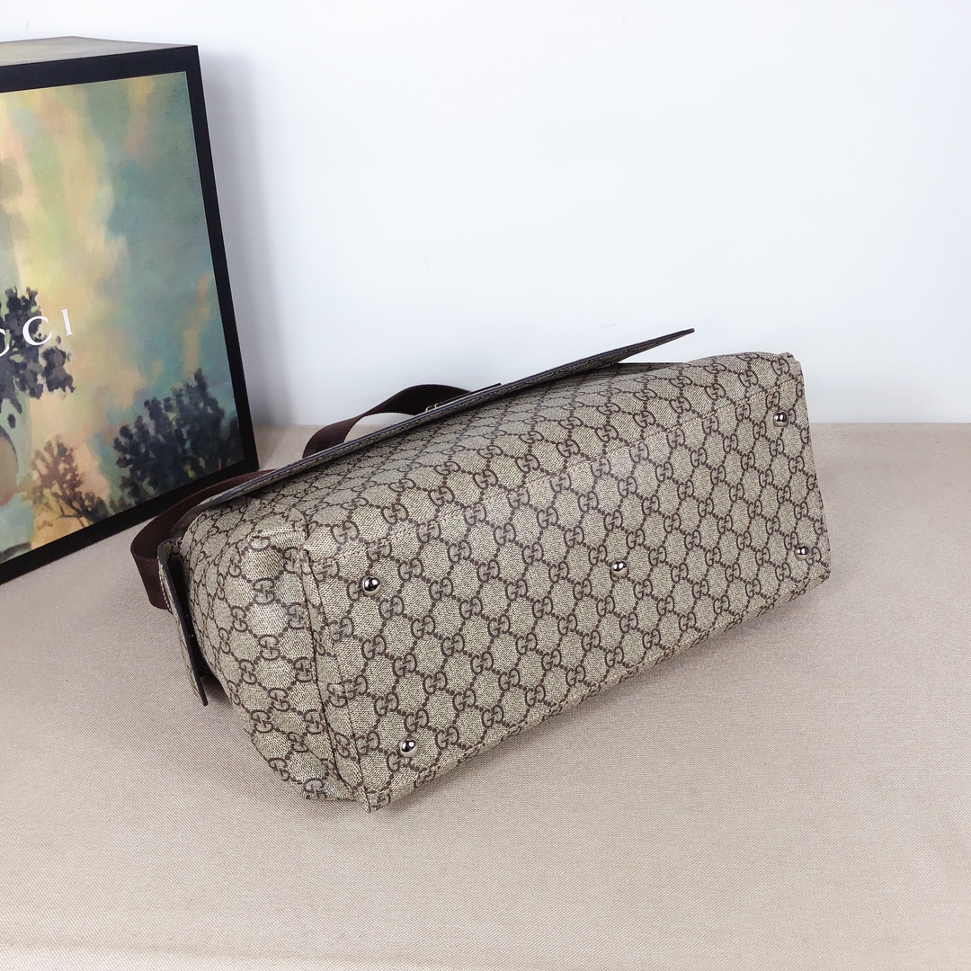 Gucci GG Plus Bolsa de pañales Negro/Gris 211131-13
