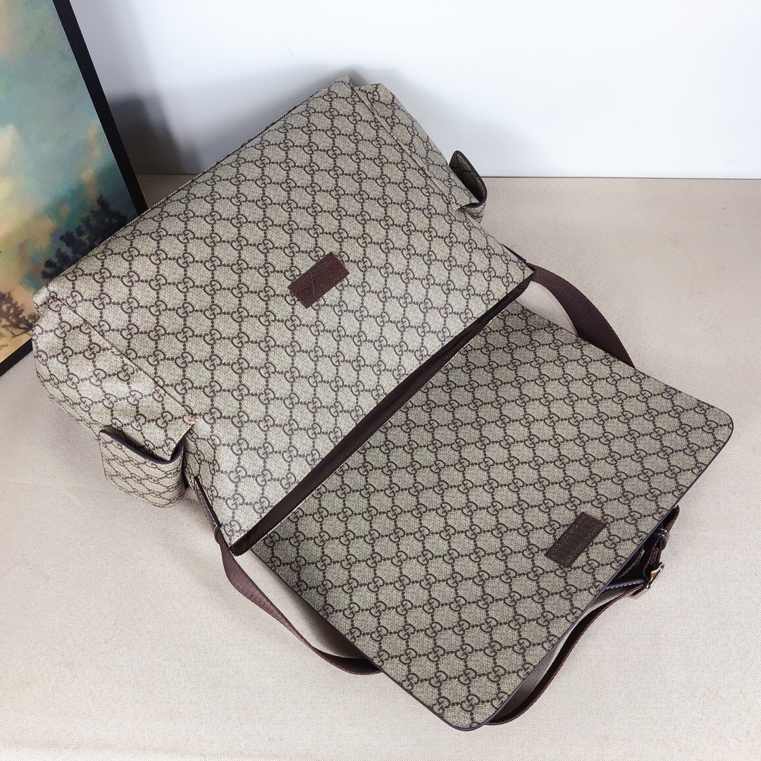 Gucci GG Plus Bolsa de pañales Negro/Gris 211131-14