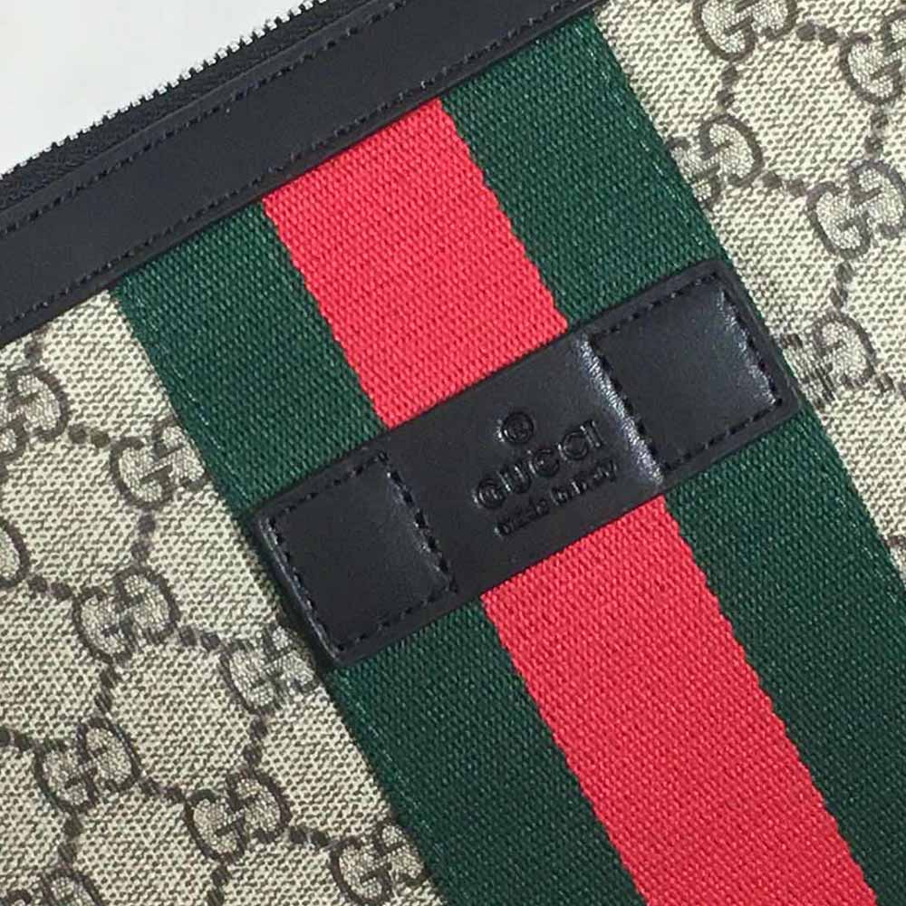 Bolsa de cuerpo cruzado de hombro Gucci negro/gris 387111-2