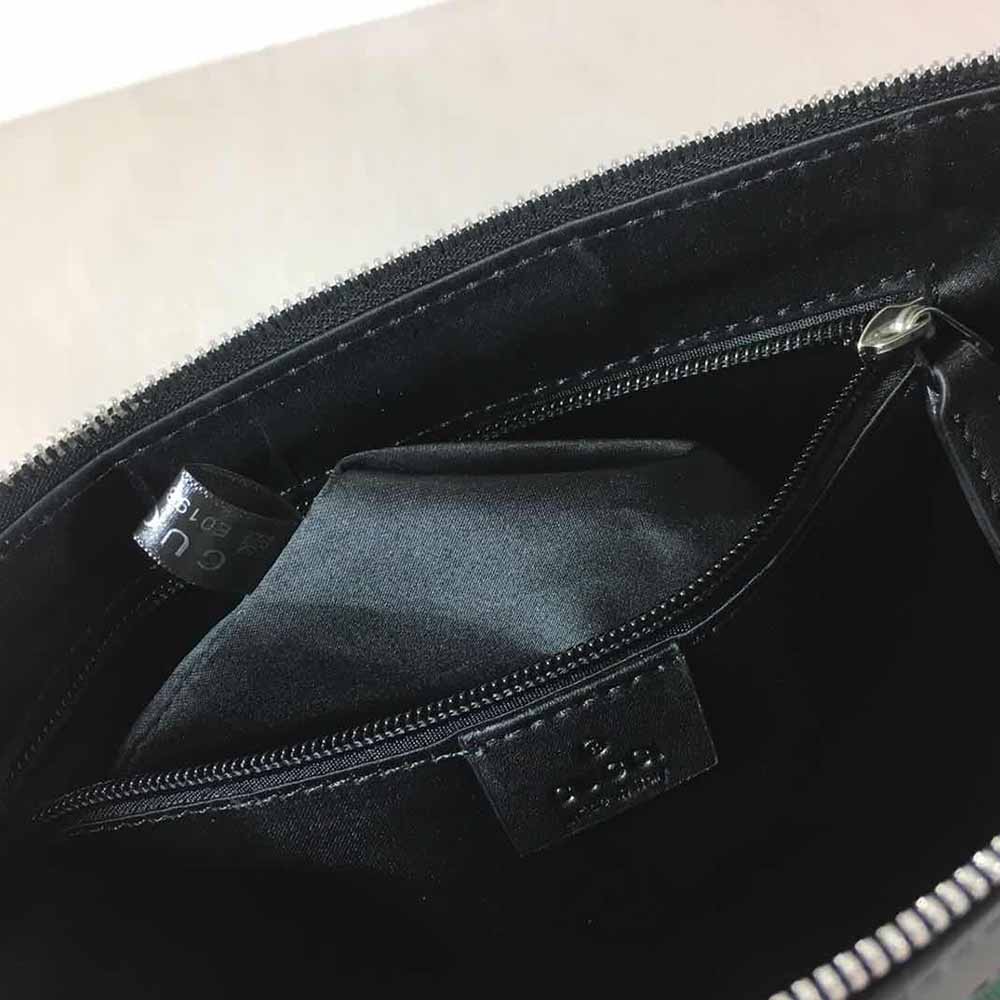 Bolsa de cuerpo cruzado de hombro Gucci negro/gris 387111-3