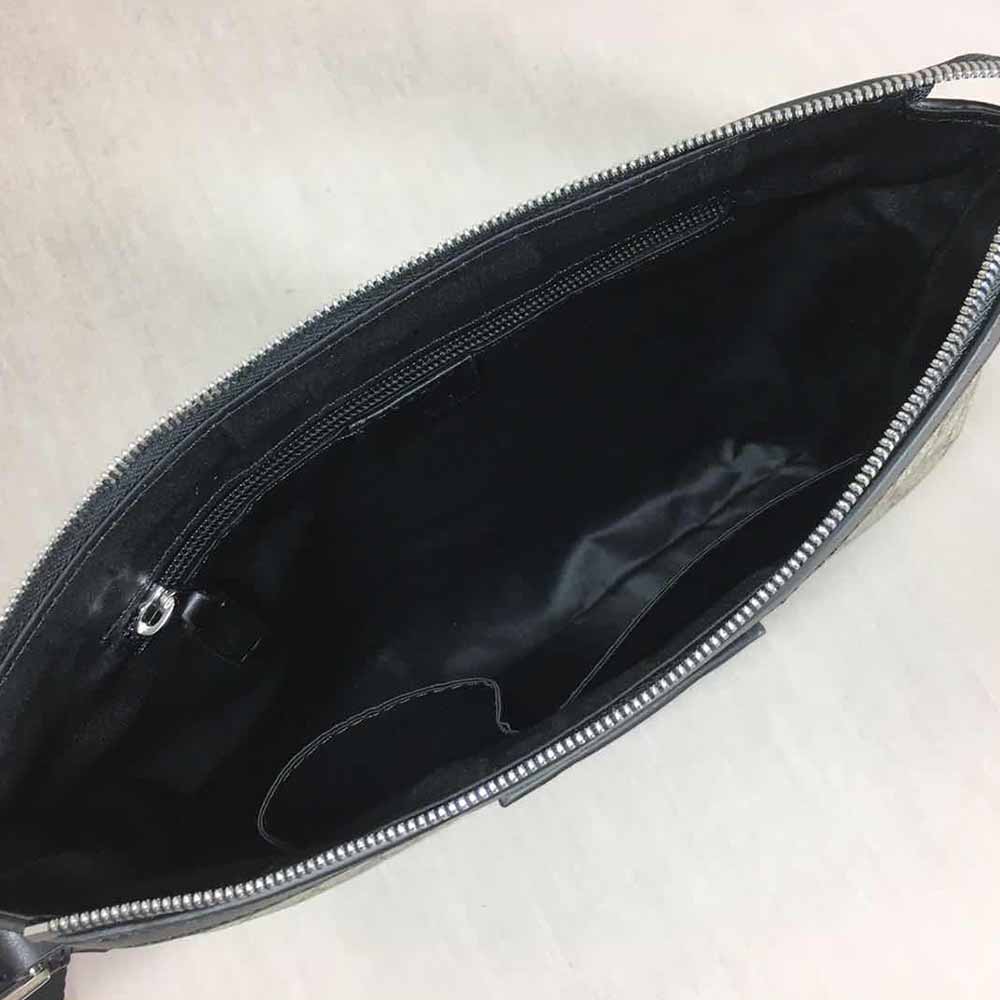 Bolsa de cuerpo cruzado de hombro Gucci negro/gris 387111-4