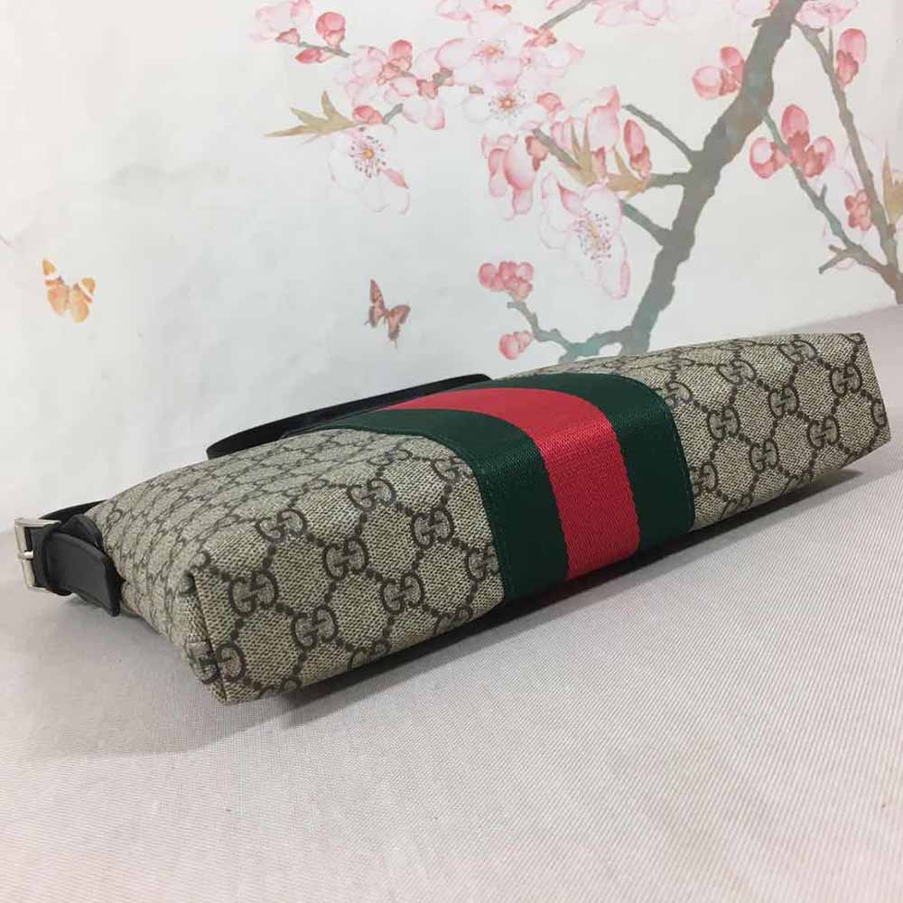 Bolsa de cuerpo cruzado de hombro Gucci negro/gris 387111-6