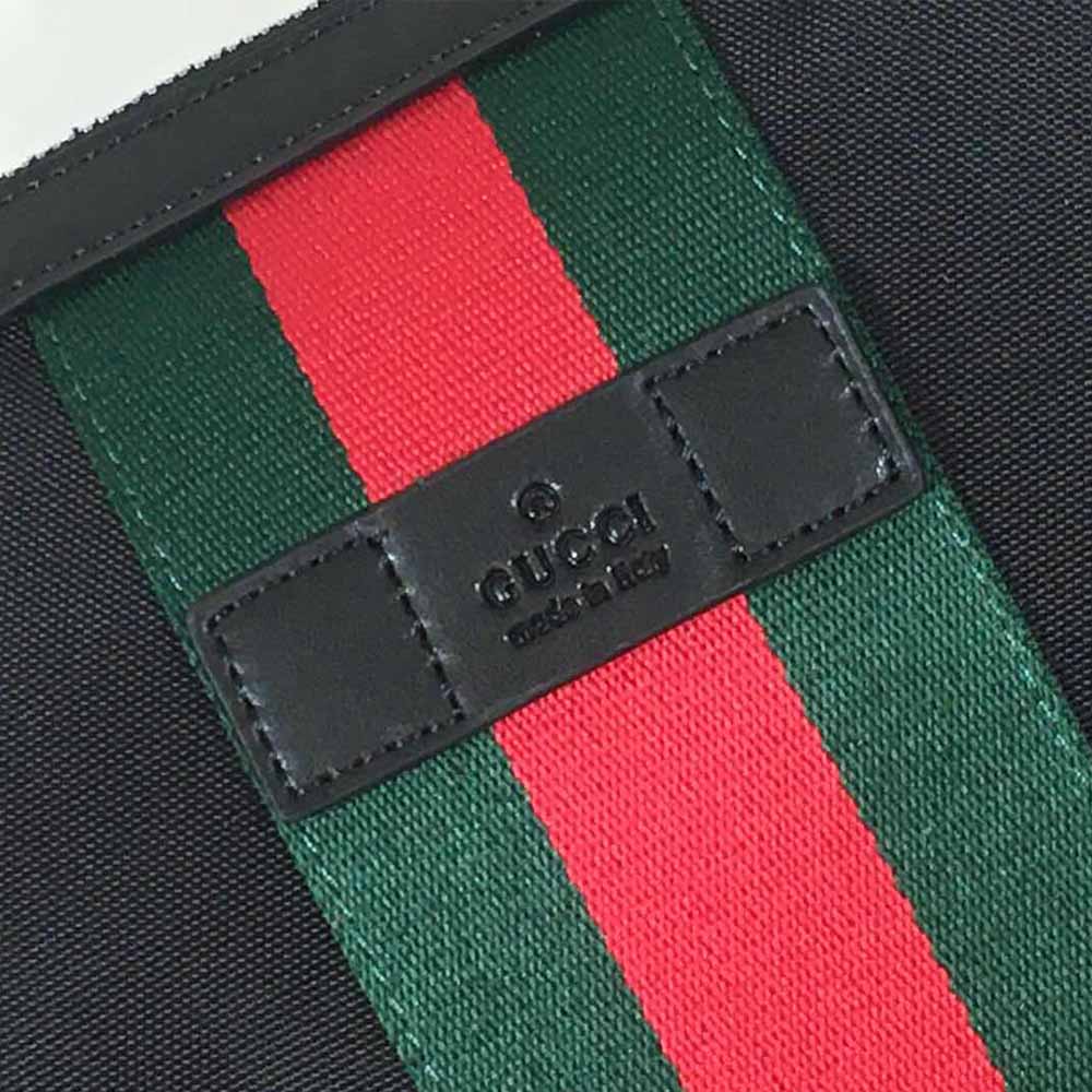 Bolsa de cuerpo cruzado de hombro Gucci negro/gris 387111-11