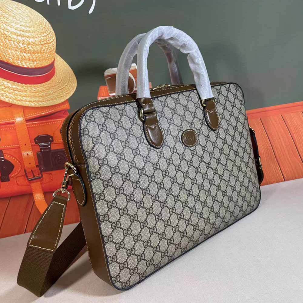 Caso comercial de Gucci con entrelazado G Black/Gray 674140-1