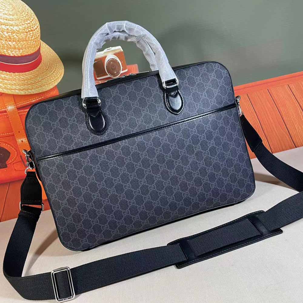 Caso comercial de Gucci con entrelazado G Black/Gray 674140-13