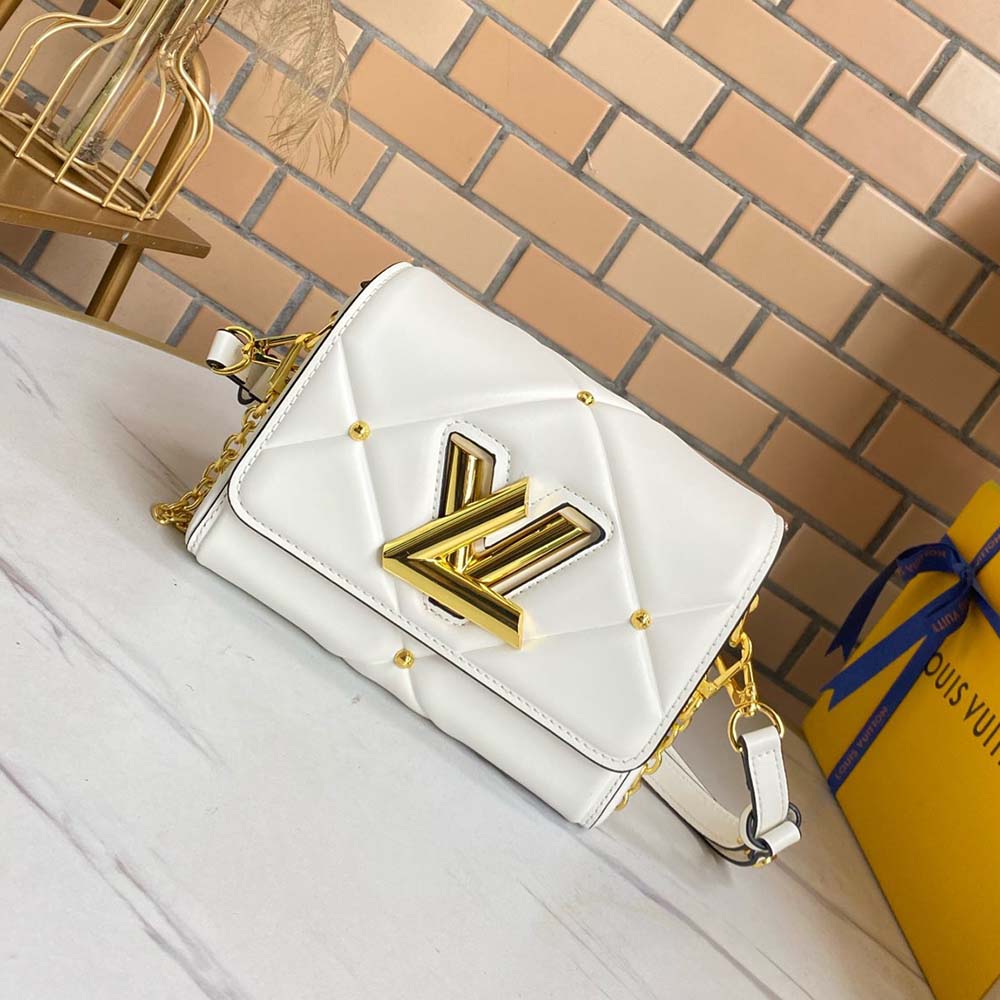 Louis Vuitton Twist PM- Negro/marrón/blanco-10