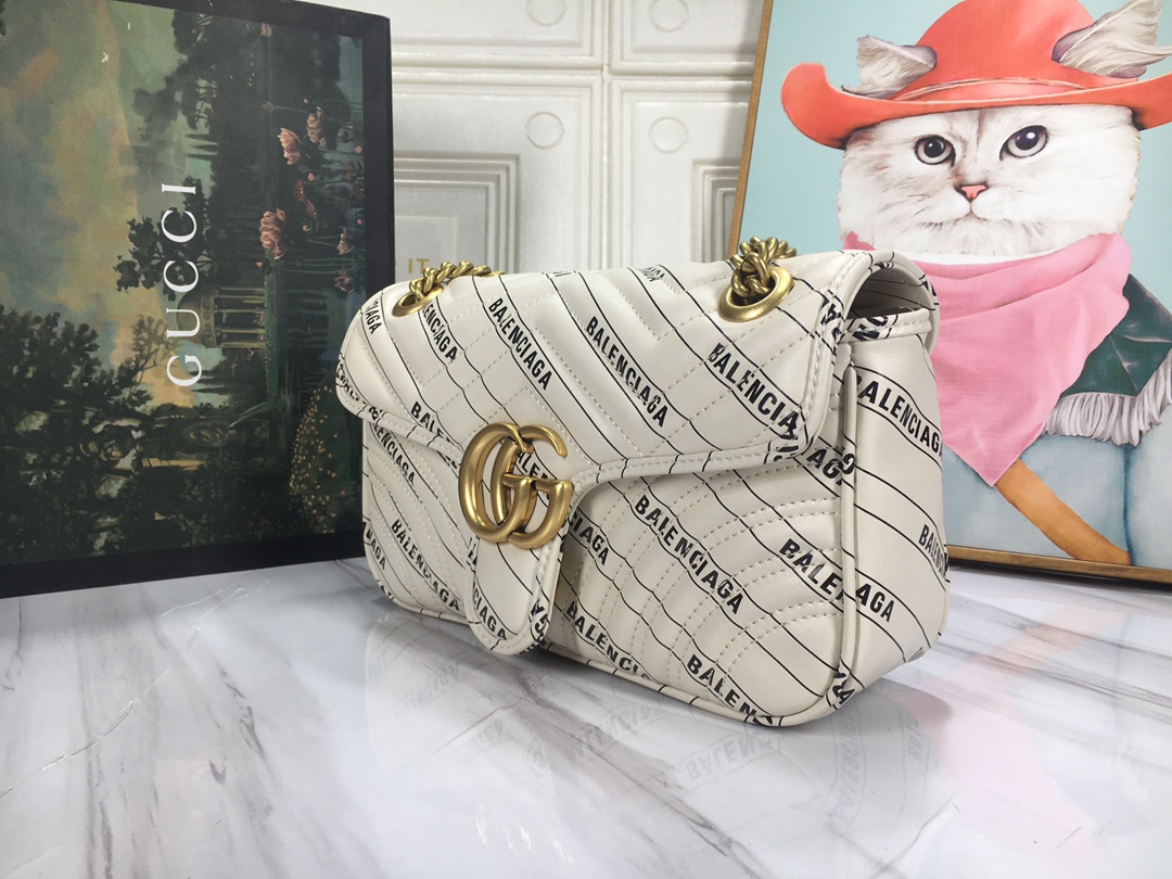 Gucci The Hacker Project Small Double G Marmont Bolsa-6