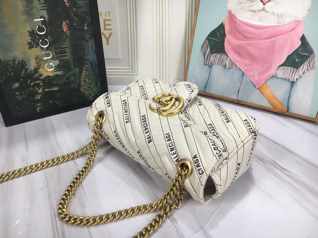Gucci The Hacker Project Small Double G Marmont Bolsa-8