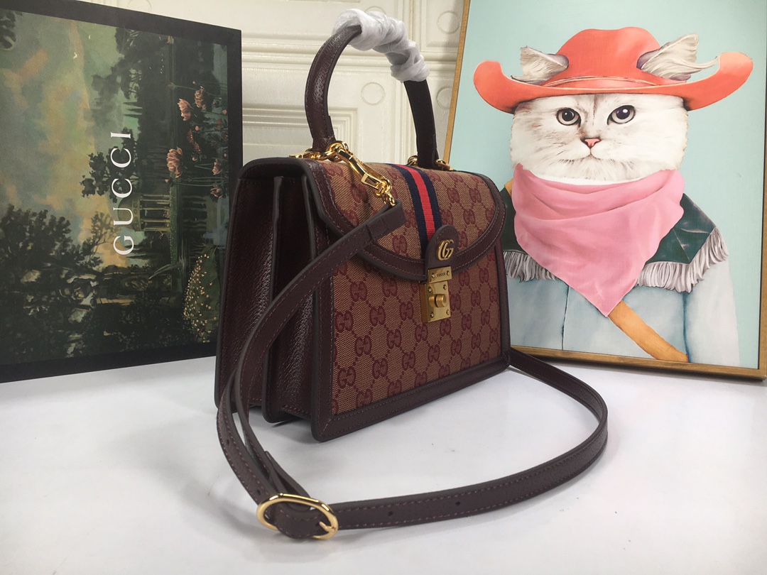 Gucci Ophidia Small Top Many Bolsa con Web 651055-1