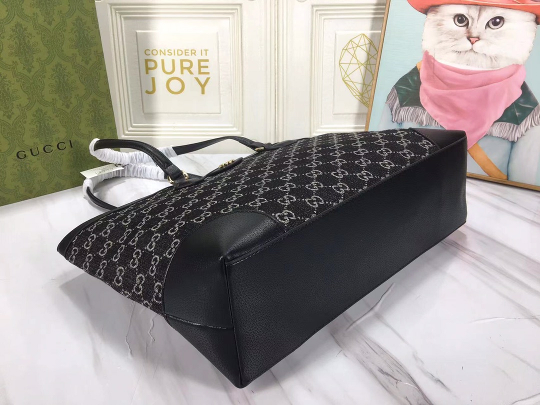 Gucci Ofidia Medium Tote con Web- Black-2