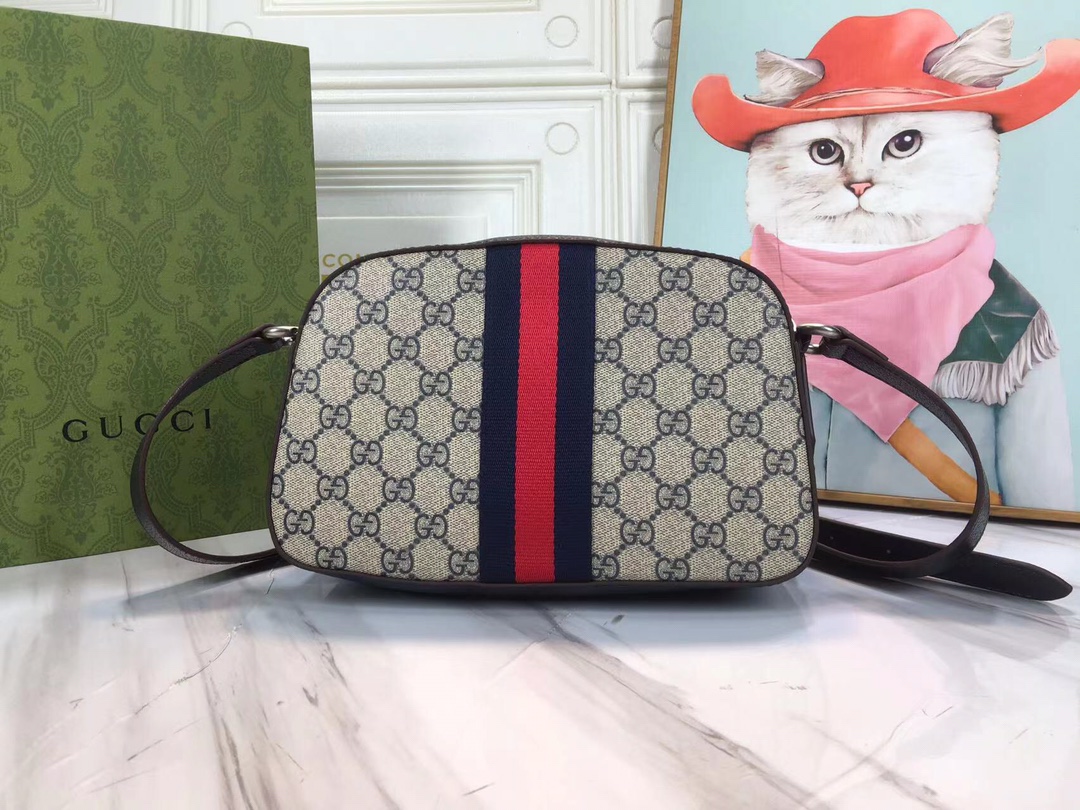 Gucci Ophidia Doble G Bolso de hombro: negro/blanco-2