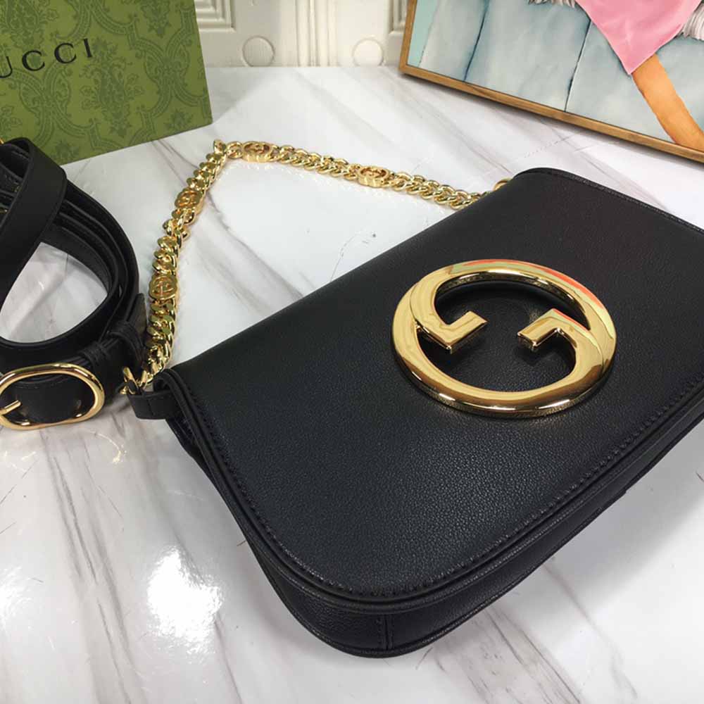 Bolso de hombro Blondie Gucci negro/blanco-4