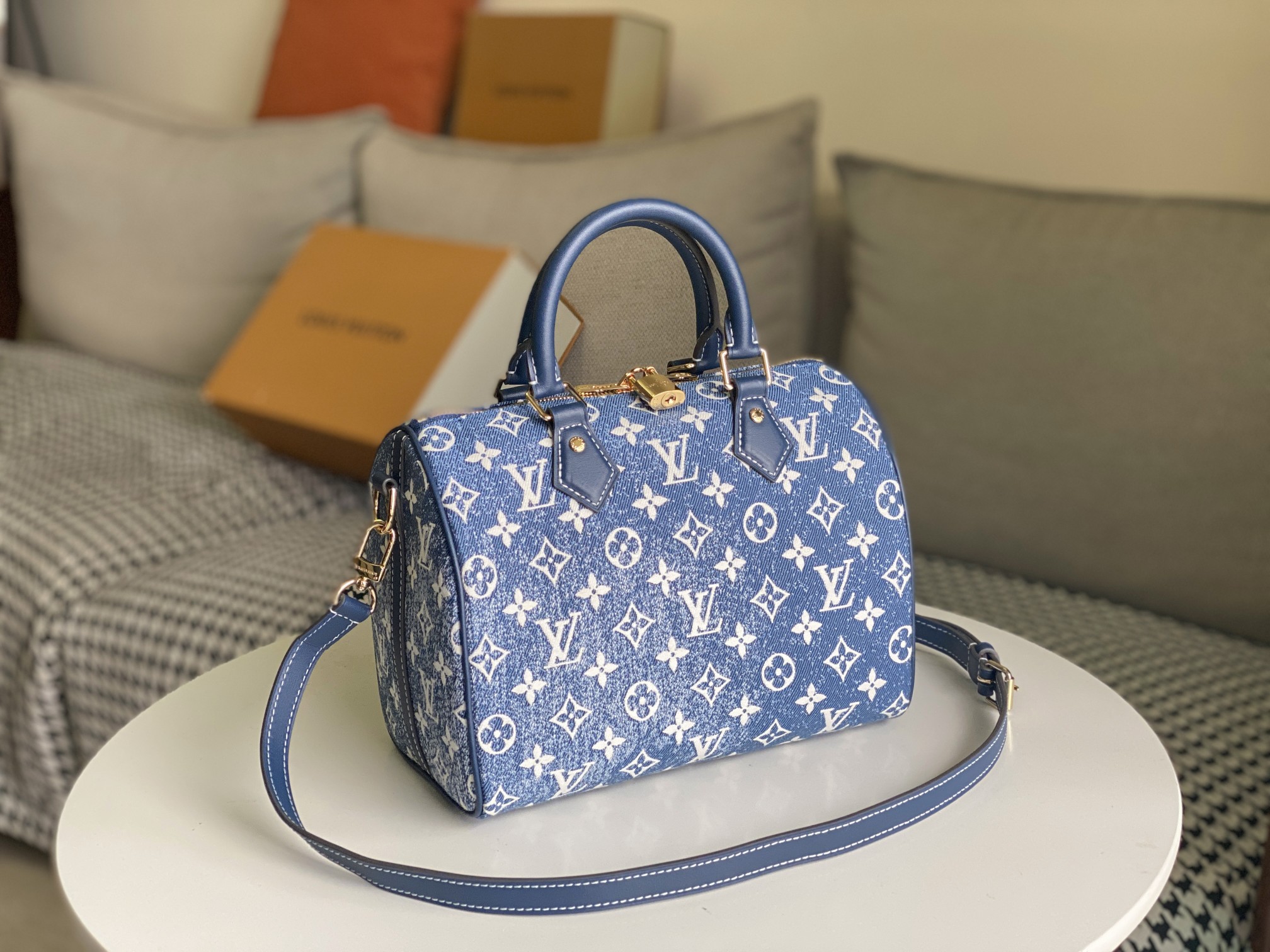 Louis Vuitton denim veloz bandouliere 25 bolso-1