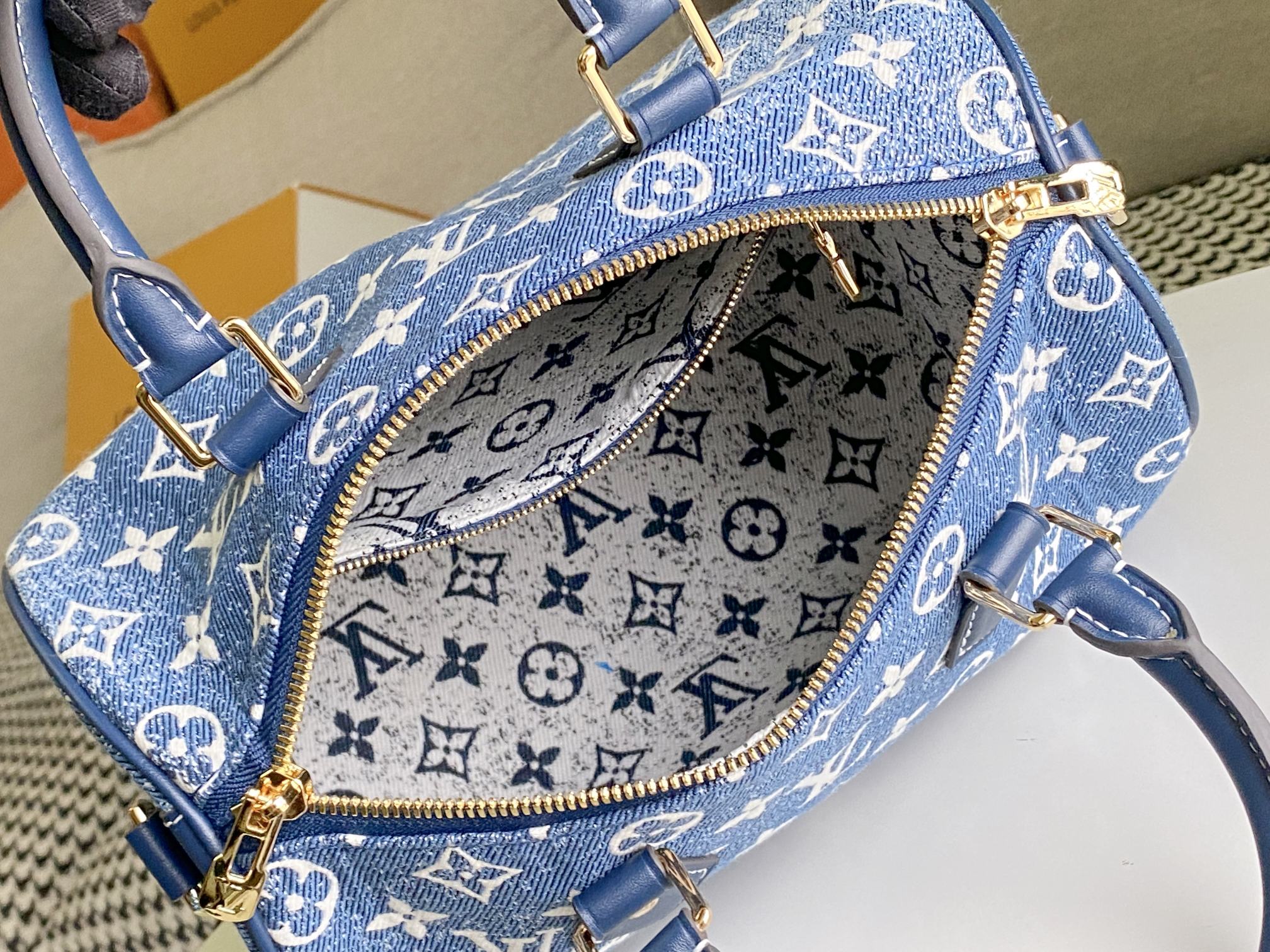 Louis Vuitton denim veloz bandouliere 25 bolso-6
