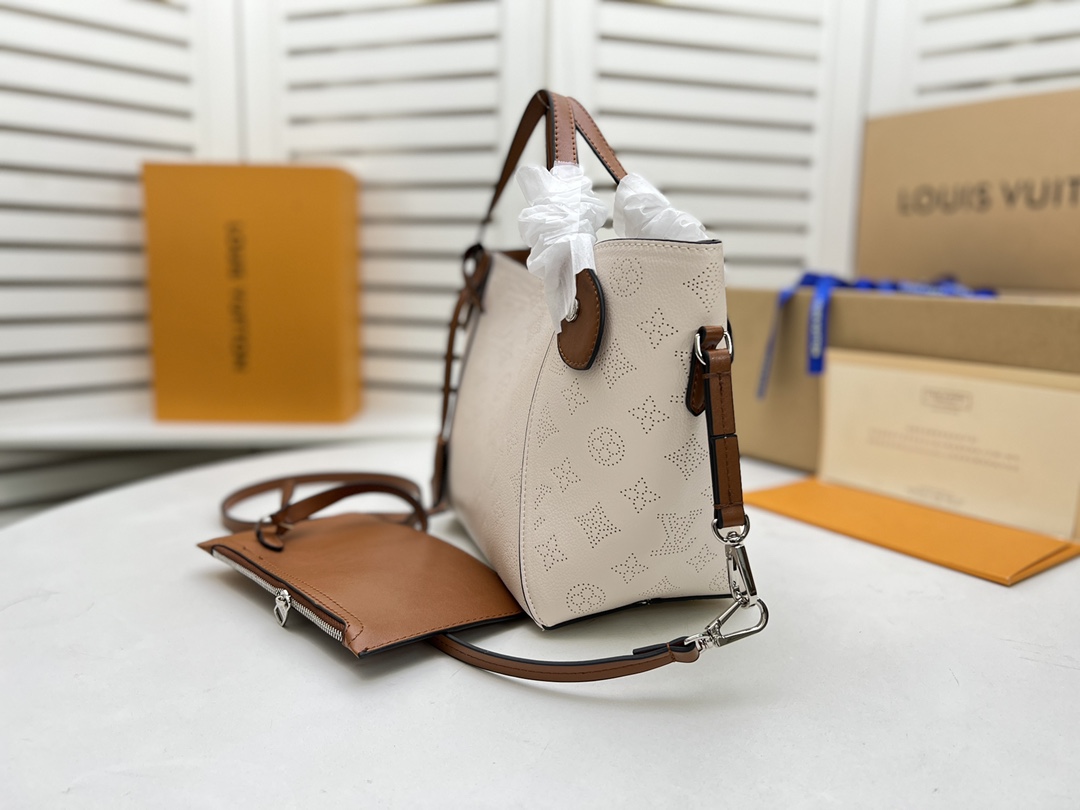 Louis Vuitton Hina PM- Beige/Pink/White-2