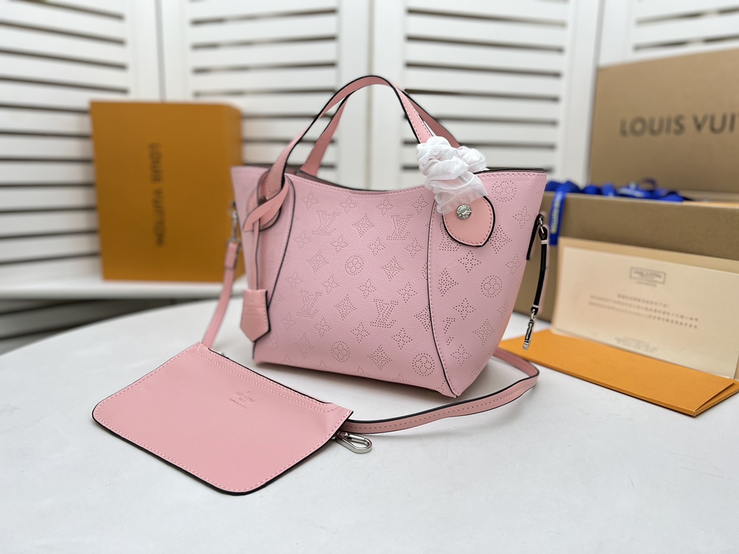 Louis Vuitton Hina PM- Beige/Pink/White-5