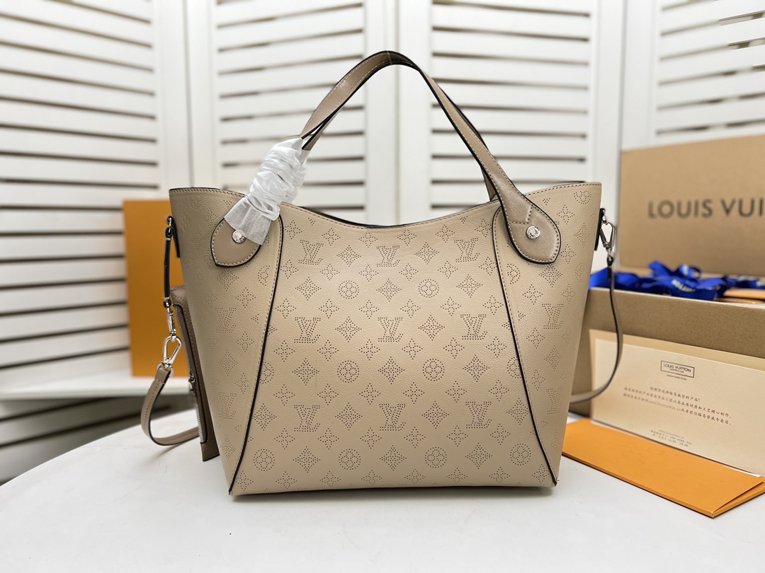 Louis Vuitton Hina MM- Negro/Beige/Pink/White-7
