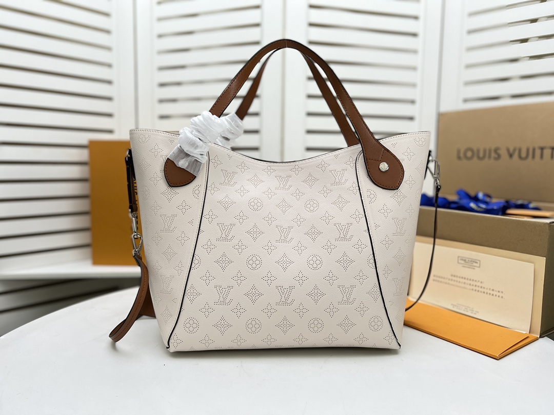 Louis Vuitton Hina MM- Negro/Beige/Pink/White-12