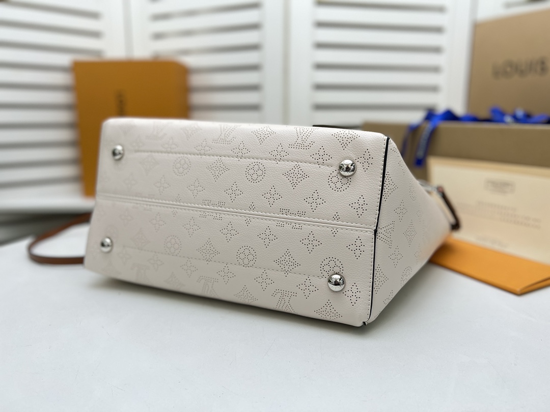 Louis Vuitton Hina MM- Negro/Beige/Pink/White-13