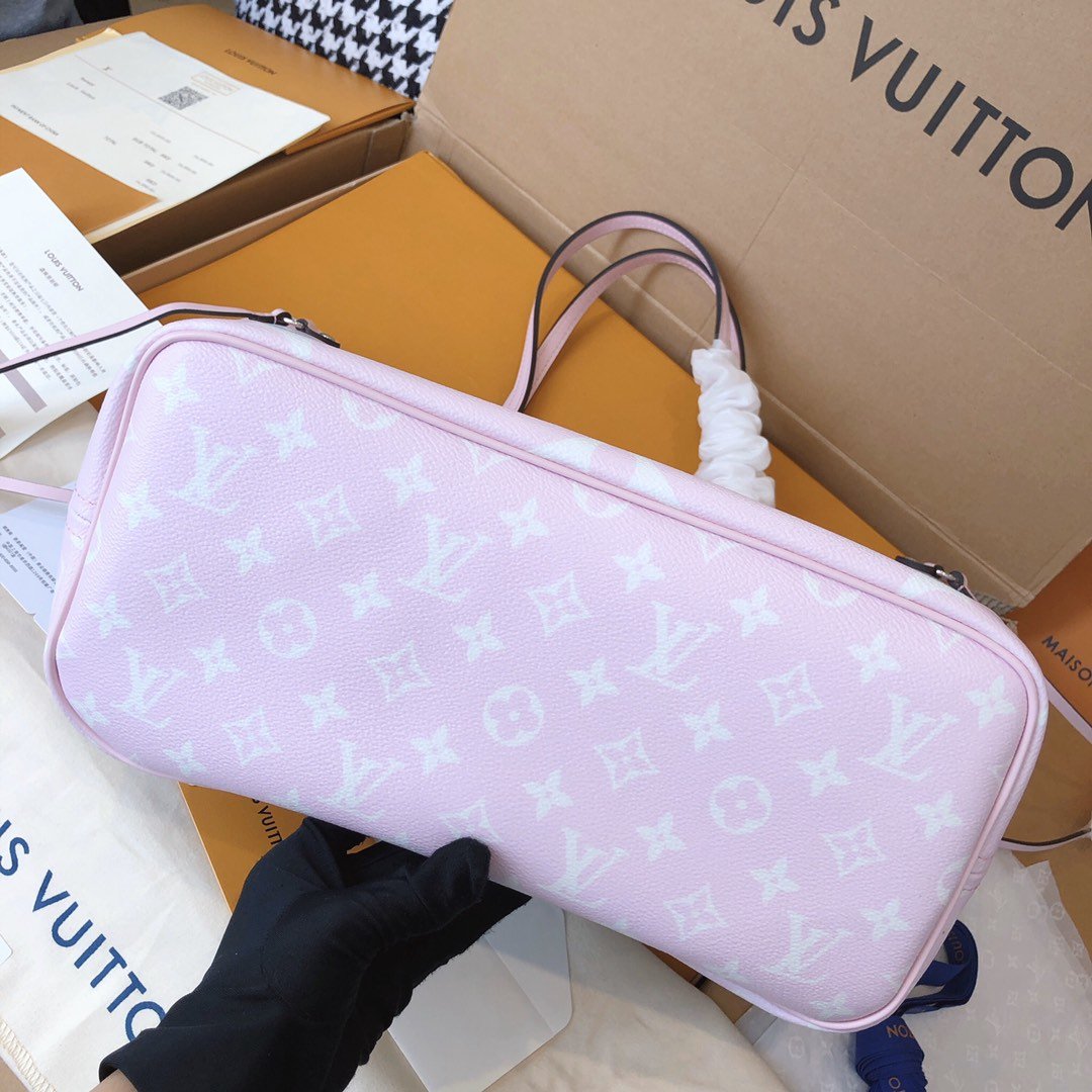 Louis Vuitton Escale Neverfull MM M45127 Pink/Blue/Red-3